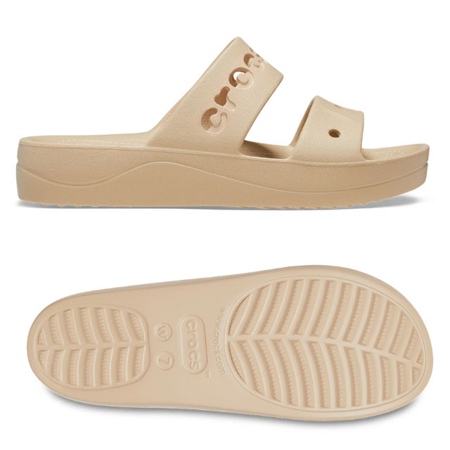 crocs ベージュ スライドサンダル*5 crocs（クロックス） 厚底 サンダル レディース バヤ プラットフォーム