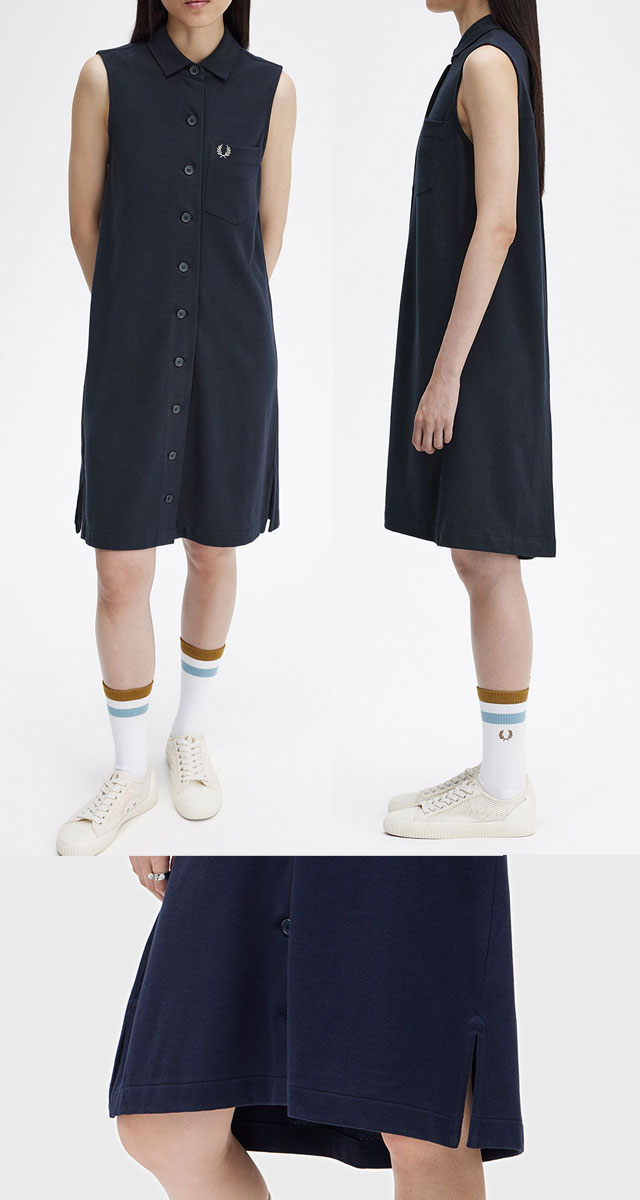 フレッドペリー】Twin Tipped Pique Dressポロワンピース