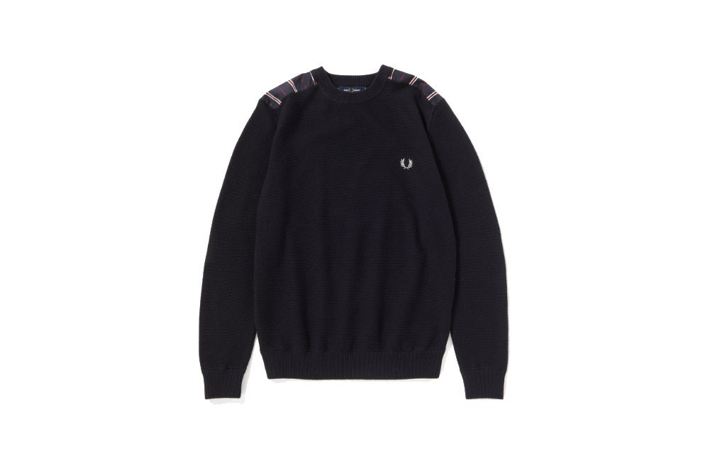 フレッドペリー FRED PERRY ストライプ クルーネック ニット メンズ