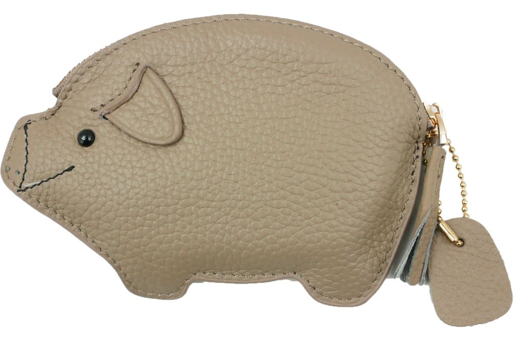 エスタシオン Estacion コインケース 本革 レザー レディース 8085 ぶた 豚 ブタ pig 財布 小銭入れ ポーチ 黒 ブラック イエロー 赤 レッド ブルー