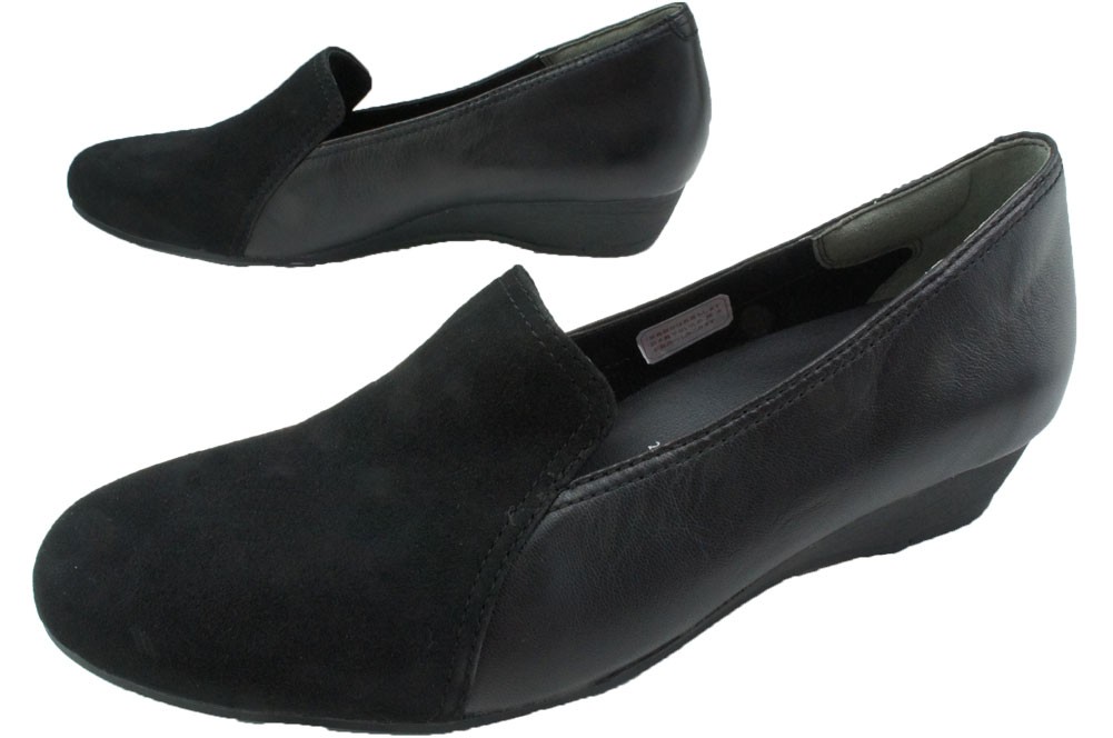 リーガルウォーカー ウェッジソール パンプス レディース HB61 ワイズ3E 4E ウェッジヒール 黒 ブラック ネイビー スエード 靴