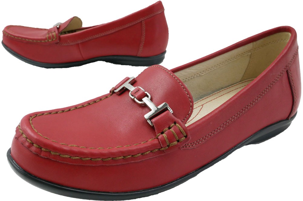 リーガル Regal モカシン スリッポン 革靴 レディース F19h ドライビングシューズ フラットシューズ レッド 赤 靴 シューマートワールド 通販 Paypayモール