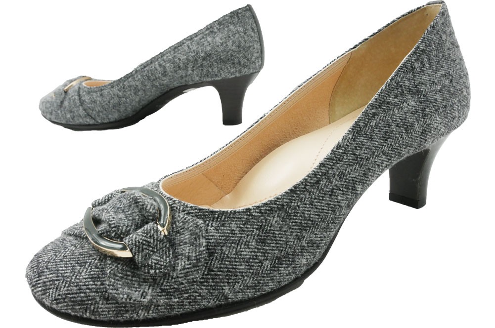 送料無料 レディース パンプス フォーマル リーガル REGAL F07K 本革 通勤 仕事 日本製 バックル 黒 REGAL（リーガル） パンプス 本革 レディース F07K フォーマル 通勤