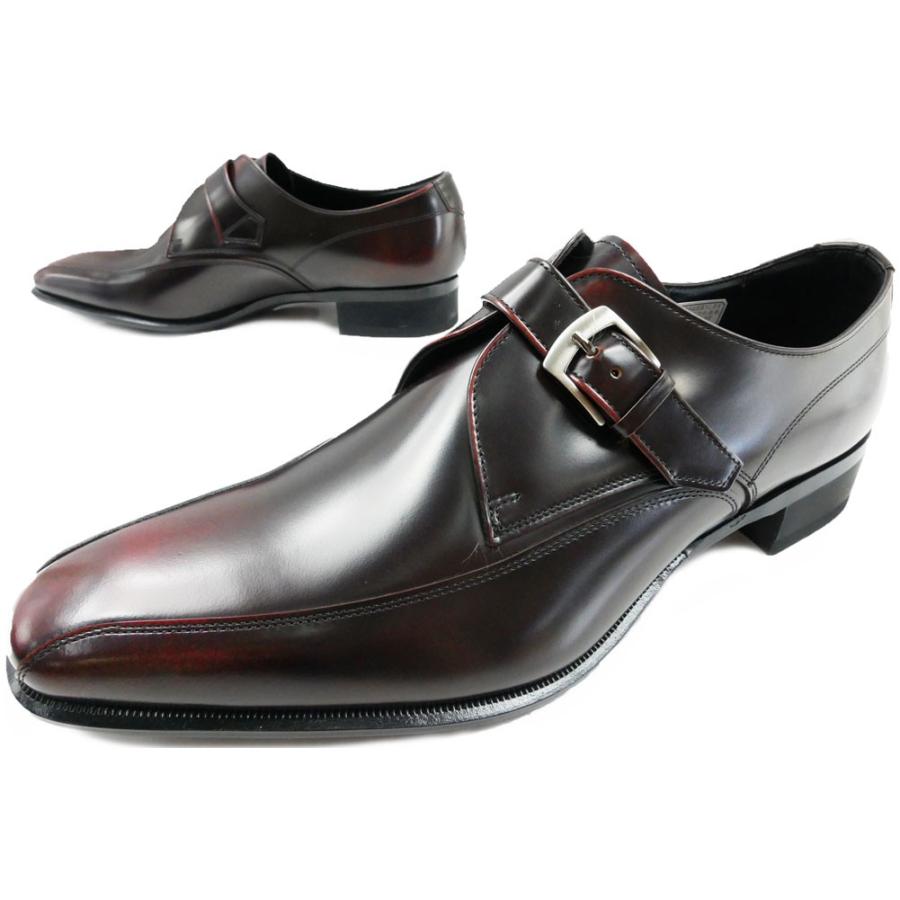 リーガル REGAL 靴 メンズ ビジネスシューズ 革靴 紳士靴 メンズ 728R モンクストラップ 日本製 フォーマル ワイズ2E 就活 ビジネス 仕事 通勤 WINE