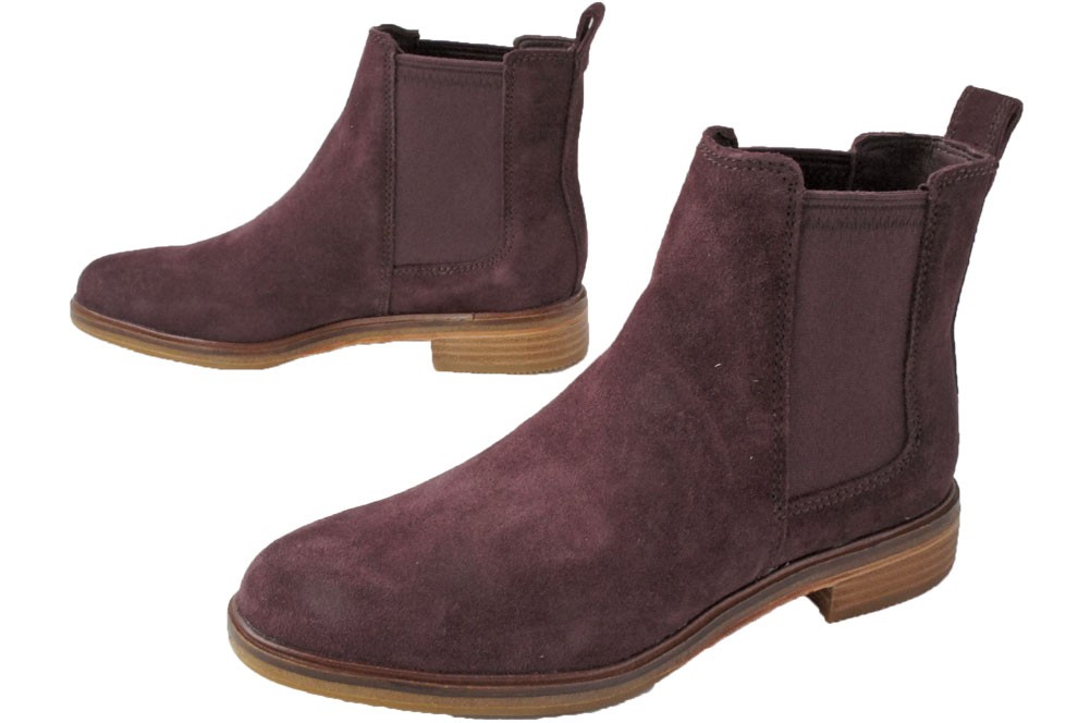 クラークス Clarks レディース ショートブーツ サイドゴアブーツ 本革 レザー 332g スエード 黒 ブラック ワイン バーガンディ グレー シューマートワールド 通販 Paypayモール