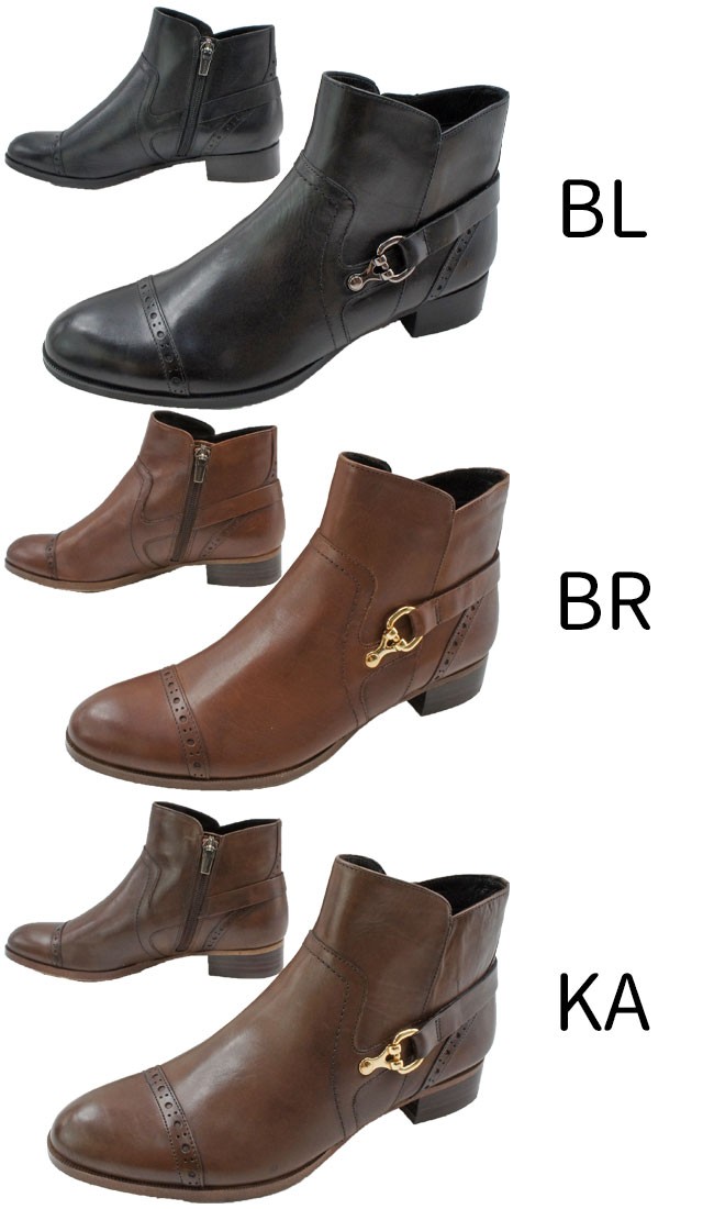 REGAL（リーガル） 靴 レディース ショートブーツ 本革 レザー F85K 黒