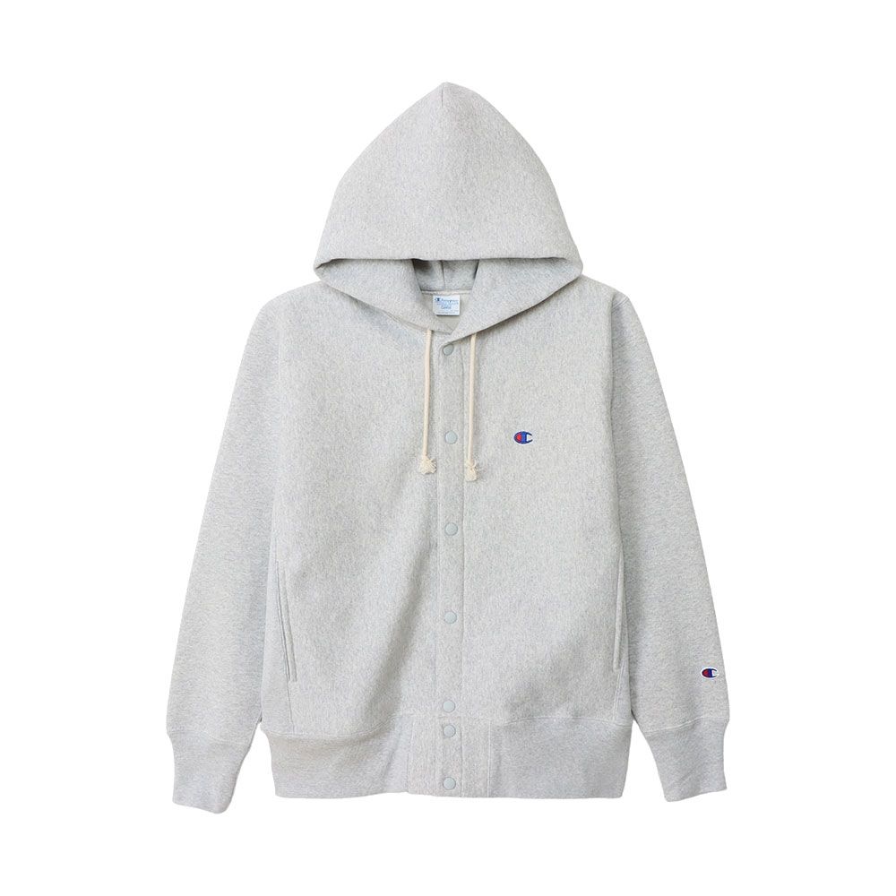 送料無料 長袖 メンズ FW 秋冬 新作 秋新作 冬新作 人気 流行 定番 2024 2025 チャンピオン Champion C3-A120 スウェットパーカー リバースウィーブ(R) スナップフーデッドスウェットシャツ 青タグ トップス フーディー スナップボタン フード ロゴ 裏起毛 服 アパレル Champion（チャンピオン） スウェットパーカー メンズ C3-A120