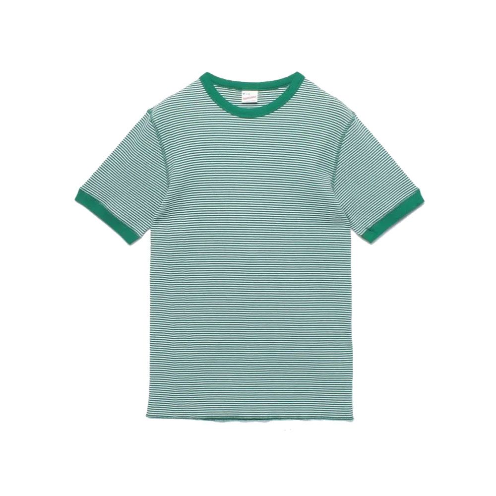 ヘルスニット Tシャツ メンズ 602S ベーシックワッフル クルーネック 半袖 ボーダー 丸首 ト...