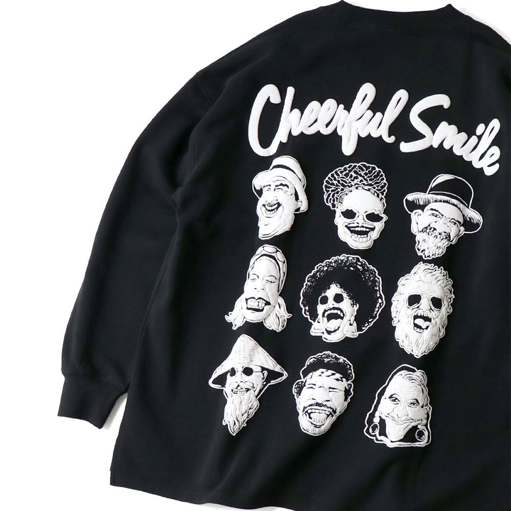 ジムマスター トップス メンズ G421704 10.3oz Cheerful SmileスウェットビッグTee トレーナー ロンT 厚手 レディース 長袖 笑顔 アパレル ウエア 服 白 からし
