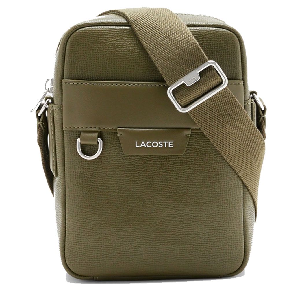 LACOSTE ラコステ　ショルダーバッグ LACOSTE(ラコステ) レザーショルダーバッグ ブラック｜【公式