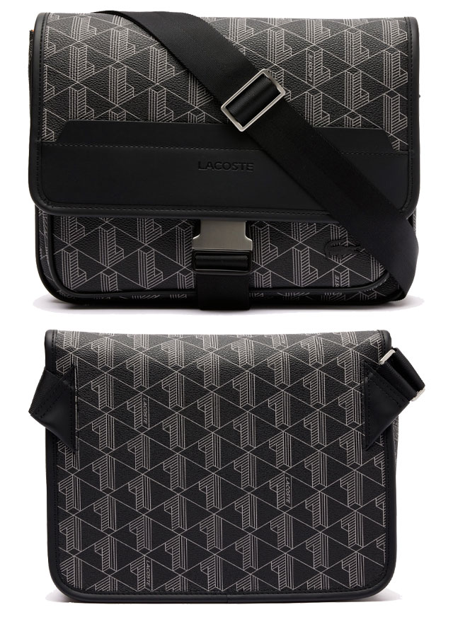 LACOSTE ザブレンド モノグラムフラップメッセンジャーバッグ LACOSTE（ラコステ） ショルダーバッグ ザブレンド モノグラムフラップ