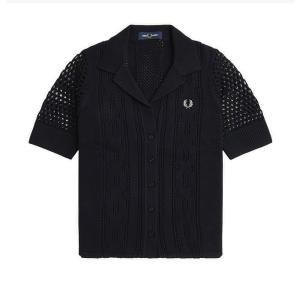 フレッドペリー ポロシャツ レディース K7115 オープン ニット ボタン スルーシャツ 半袖 襟...