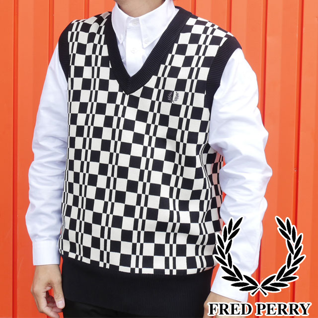 FRED PERRY（フレッドペリー） 爆買 ベスト メンズ K4530 チェッカー