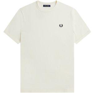 フレッドペリー メンズ レディース トップス M3519 リンガーTシャツ 綿100％ 半袖 シンプル きれいめ 月桂樹 ローレル 濃灰 生成り カーキ セージ｜smw｜03