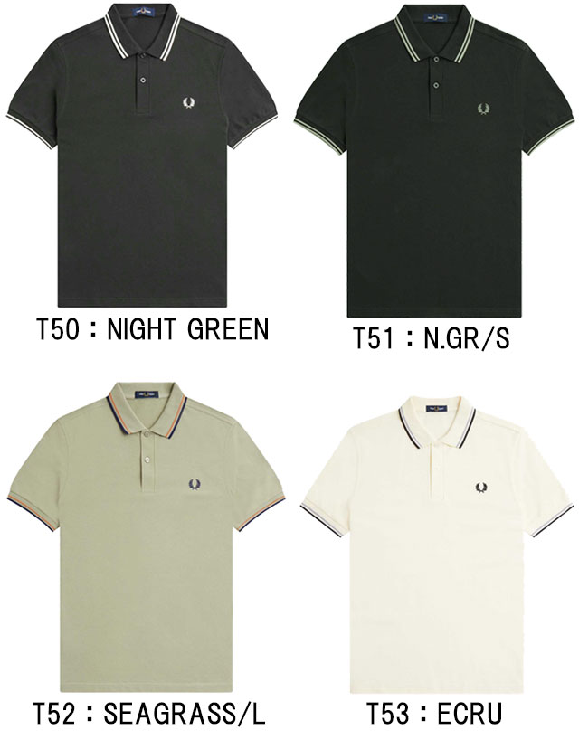 フレッドペリーポロシャツ M3600 NIGHTGREEN✖︎SNWHT Lサイズ FRED PERRY フレッドペリー ポロシャツ ポロ M3600 正規販売店