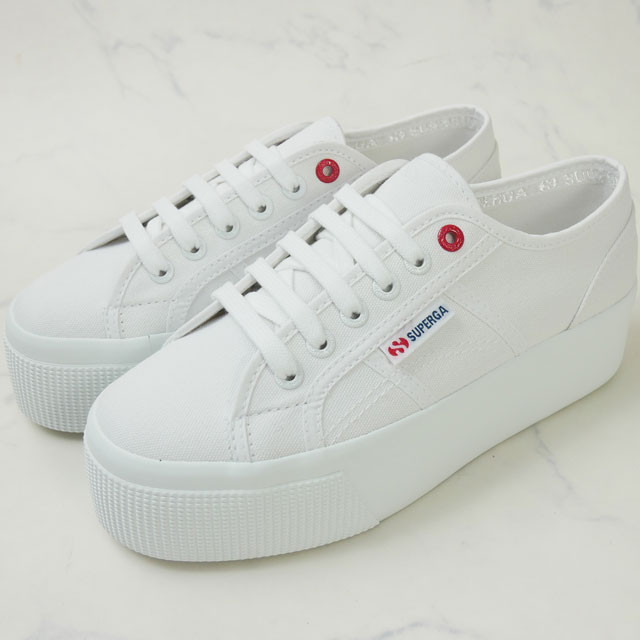 スペルガ SUPERGA スニーカー 靴 レディース 厚底 2790 リトル ハートエンブロイダリー S11386W AB7 ホワイト-レッド ハート白