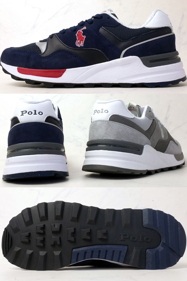 ポロ ラルフローレン POLO RALPH LAUREN メンズ スニーカー トラクスター ローカット メッシュ スエード RC71  TRACKSTER-PONY-SK-ATH ネイビー グレー : s10-rc71 : シューマートワールド - 通販 - Yahoo!ショッピング