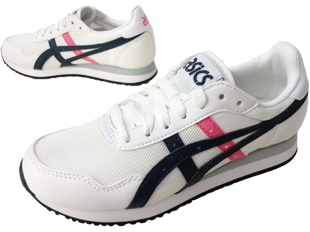 アシックス Asics レディース スニーカー タイガー ランナー ローカット 運動靴 紐靴 12a070 ホワイト 白 ネイビー 紺 シューマートワールド 通販 Paypayモール