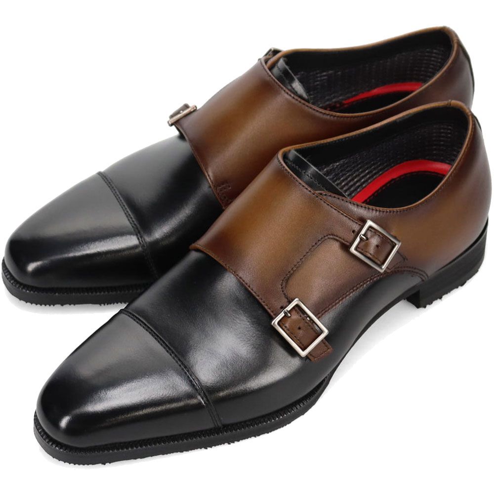 モデロ MODELLO マドラス ビジネスシューズ メンズ ダブルモンクドレスシューズ ゴアテックス 革靴 紳士靴 フォーマル レザーシューズ  DM804G ブラック