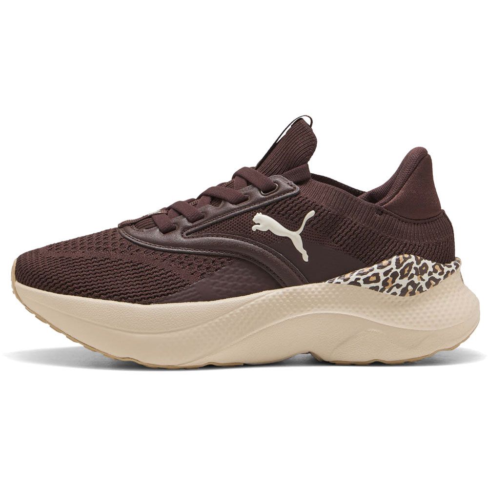 PUMA 茶色厚底スニーカー PUMA（プーマ） 厚底 スニーカー レディース ソフトライド メイブ