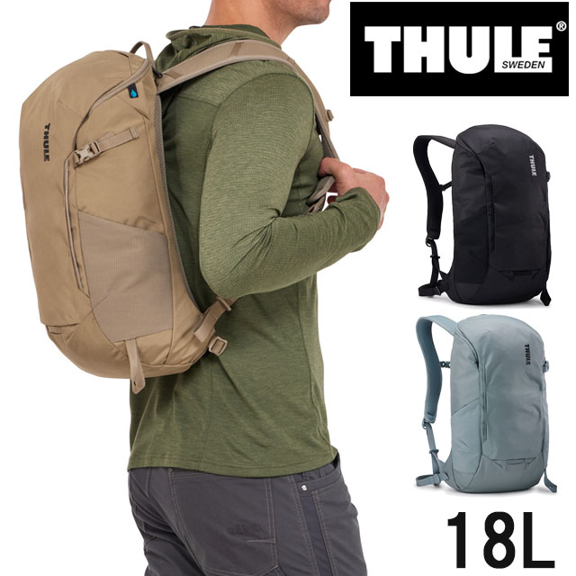 送料無料 バックパック リュックサック メンズ レディース AW 秋冬 新作 秋新作 冬新作 人気 流行 定番 2026 スーリー Thule 18L 3205085 3205086 3205087 デイパック レインカバー付き 旅行 通勤 通学 出張 キャンプ アウトドア ブラック グレー カーキ THULE（スーリー） デイパック 18L リュックサック メンズ レイン
