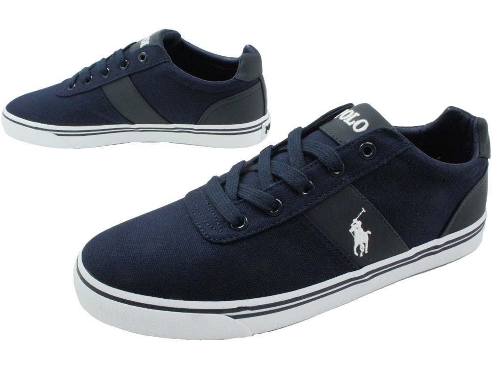 ポロ ラルフローレン スニーカー メンズ キャンバススニーカー 白 ホワイト ブラック 黒 ネイビー レッド ローカット レースアップ ハンフォード シューマートワールド 通販 Paypayモール