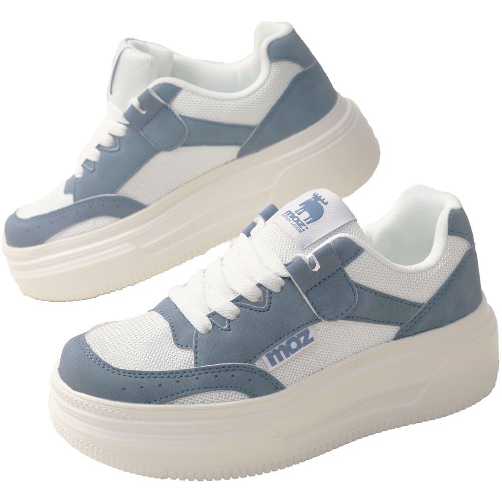 もも moz（モズ） 爆買 レディース 厚底 スニーカー 白軽量 ボリューム