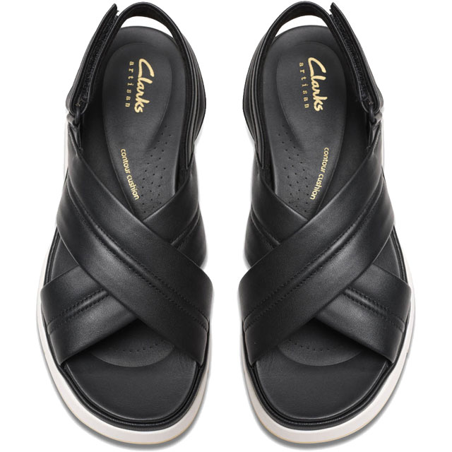 CLARKS サンダル レザー ベルクロ ストラップ スニーカー Clarks クラークス サンダル レディース クロスストラップ