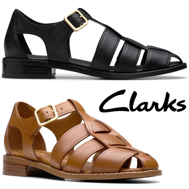 CLARKS サンダル ストラップ フラット コルク 軽量 Clarks クラークス サンダル レディース 歩きやすい グルカ
