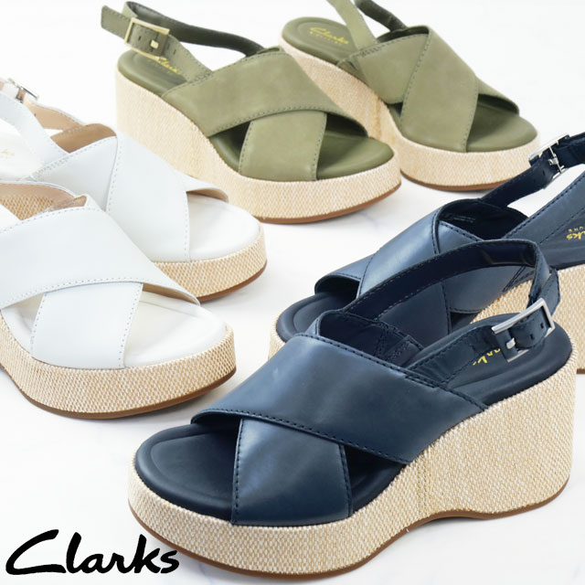 Clarks（クラークス） 厚底 サンダル レディース ウエッジサンダル