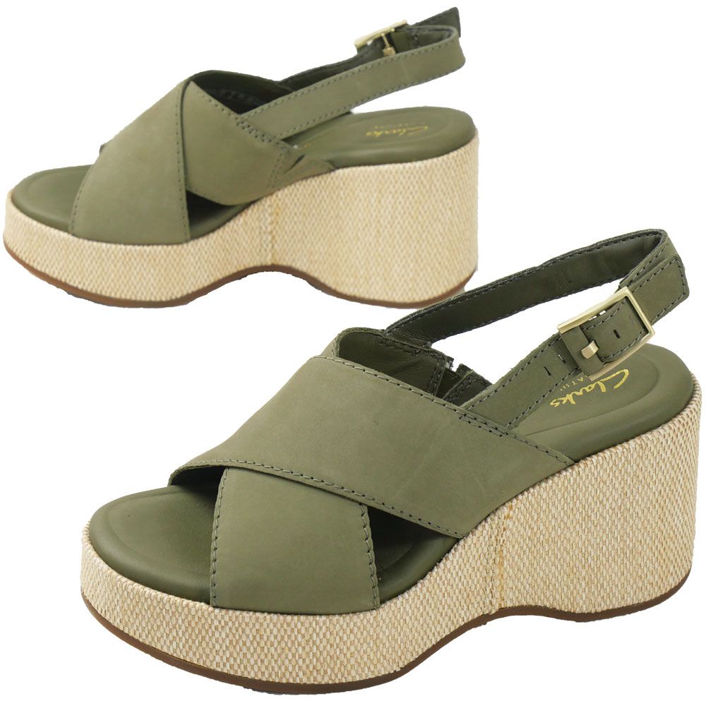 Clarks（クラークス） 厚底 サンダル レディース ウエッジサンダル