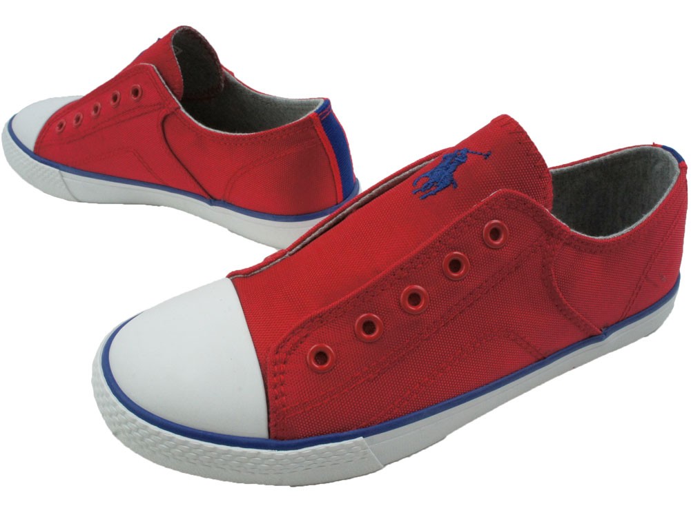 ポロ ラルフローレン スリッポン スニーカー キッズ ジュニア レディース Rf Rf Rf 紺 ネイビー 赤 レッド グレー 男の子 女の子 ローカット シューマートワールド 通販 Paypayモール