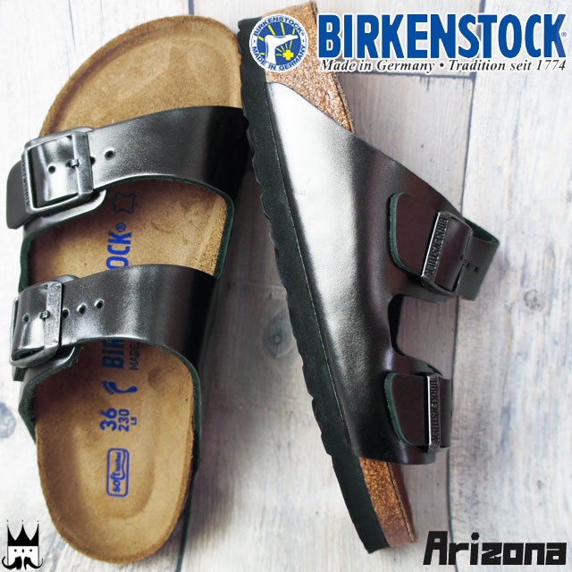 ビルケンシュトック BIRKENSTOCK レディース メンズ Arizona アリゾナ サンダル 1000295 メタリック アンスラジット  コンフォートサンダル ナロー幅