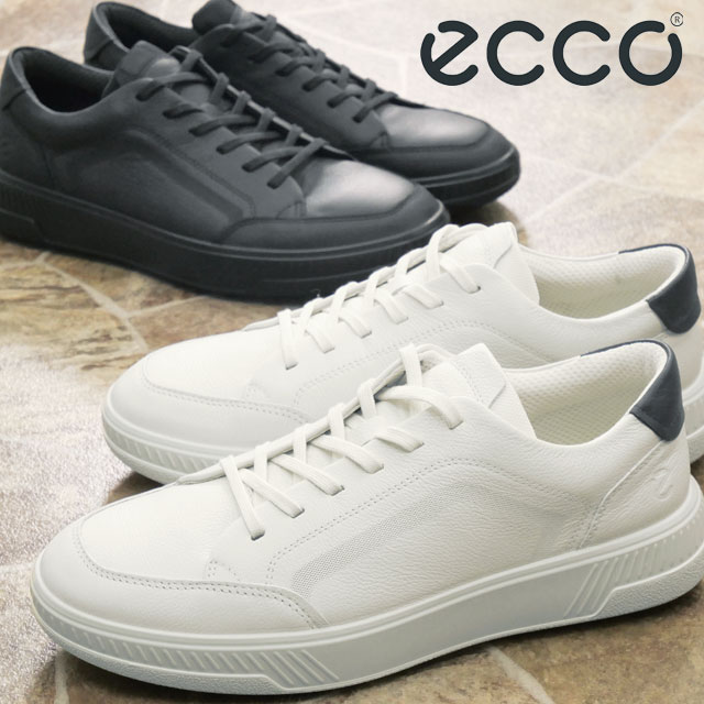 ecco（エコー） スニーカー メンズ 白ムーブ ローカット レザー