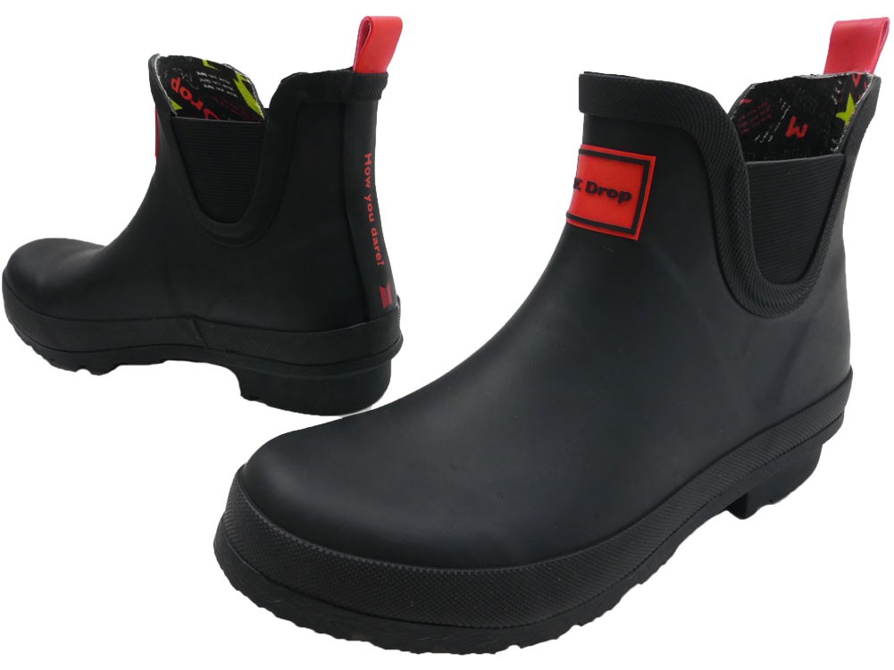 Bts レインブーツ 公式グッズ 防弾少年団 公式ライセンス Mic Drop レディース メンズ 長靴 サイドゴア ショート丈 黒 ブラック 雨の日 95 シューマートワールド 通販 Paypayモール