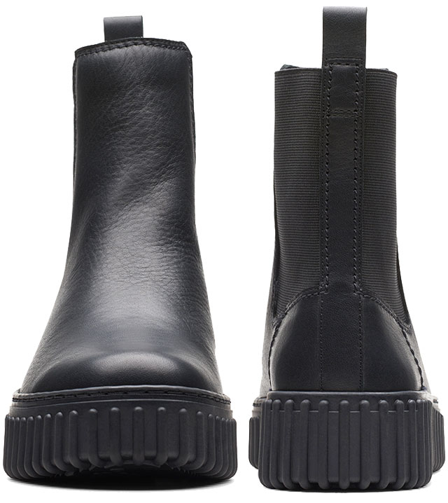 Clarks（クラークス） レディース チェルシーブーツ 厚底 サイドゴア