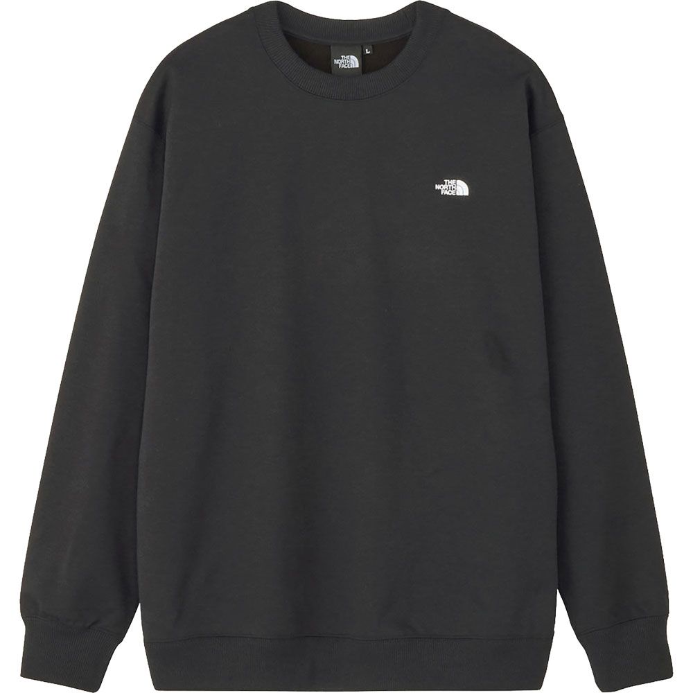 ザ・ノース・フェイス メンズ スウェット トップス 長袖 アパレル アウトドア 服 スモールロゴヘザースウェットクルー 黒 イージーケア NT62532_1