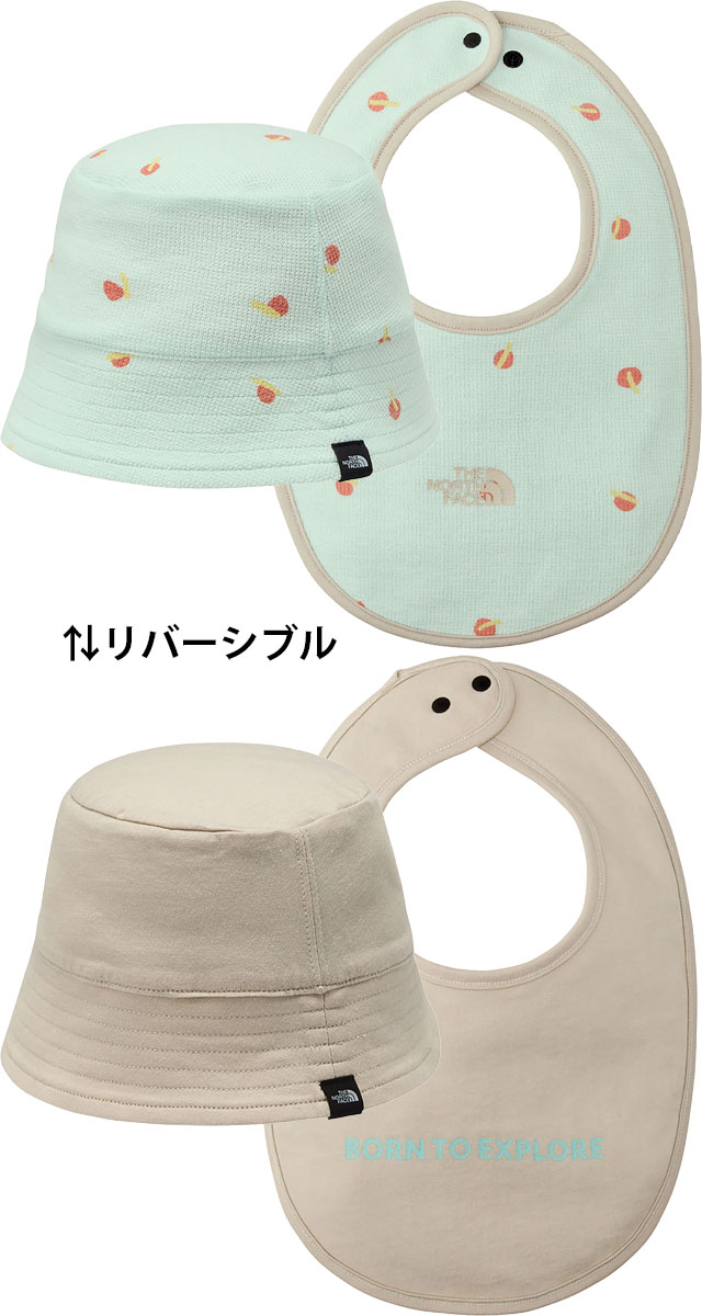 スタイ　ベビーパンツ　ベビーハット THE NORTH FACE（ザ ノースフェイス） ベビー ハット＆ビブセット 巾着