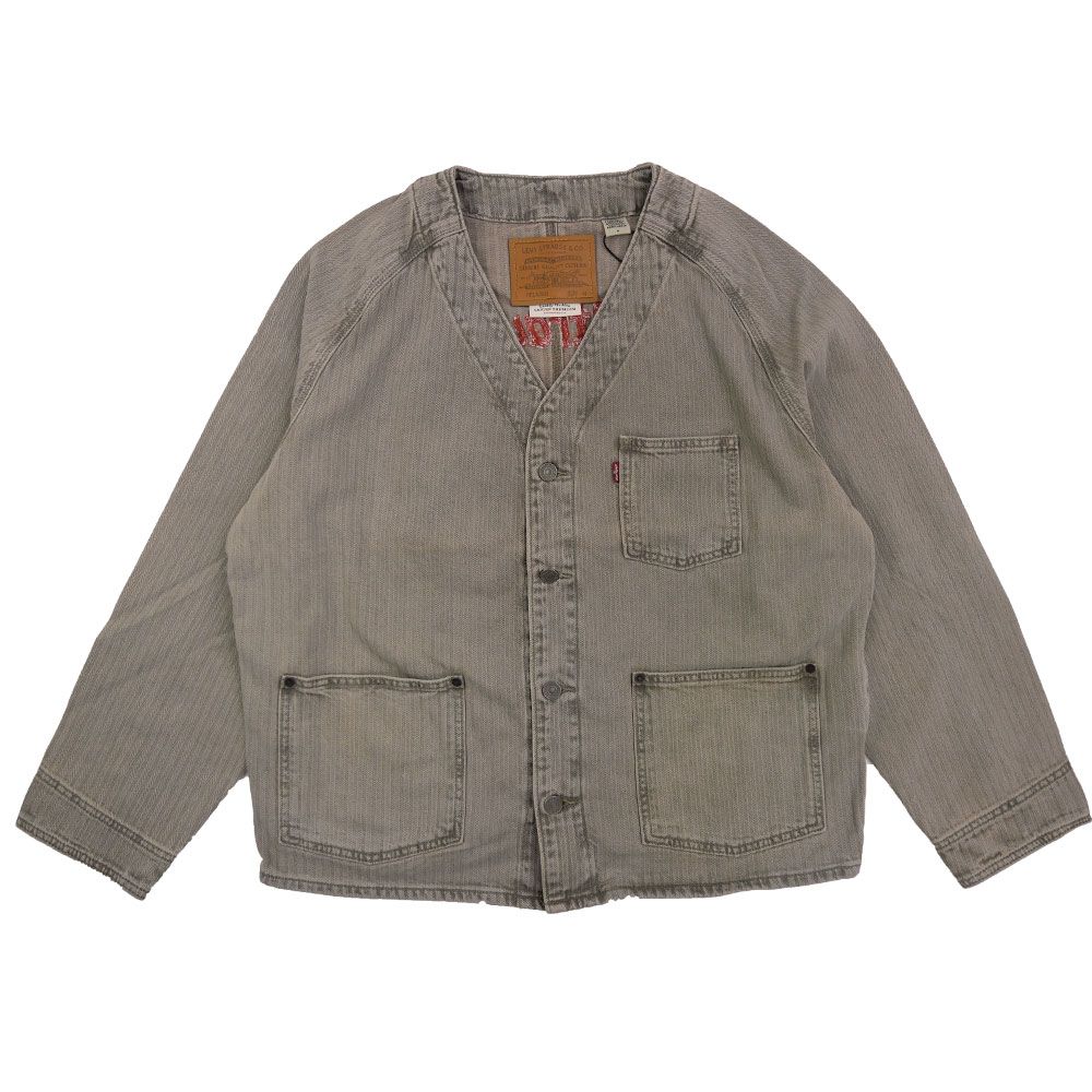 【稀少】Levi's ノーカラーデニムジャケット カーディガン L Levi's（リーバイス） ノーカラージャケット メンズ a71390006