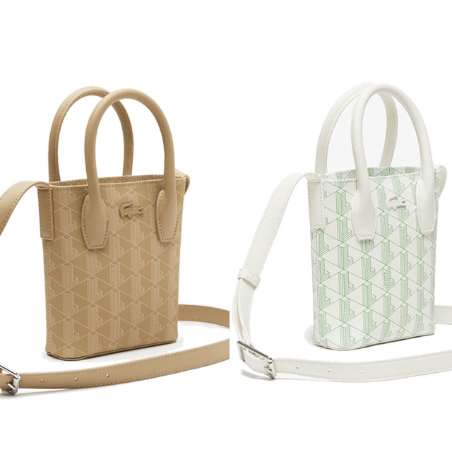 [LACOSTE] (LIfe Style)CROSS BAG 女性 クロスバッグ ミニサイズ LACOSTE ラコステ デイリーライフスタイル モノグラムクロス
