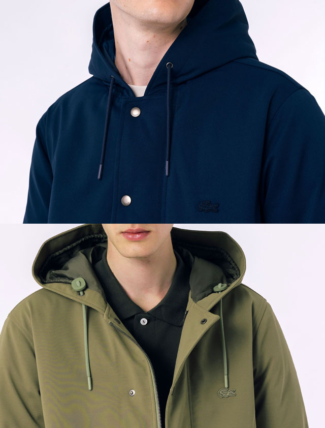 LACOSTE ラコステ 耐水透湿ピケダウンジャケット メンズ BH021J