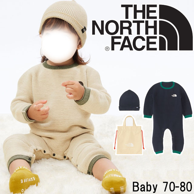 直売半額The North Face フリースロンパース ニット帽 セット ロンパース・カバーオール