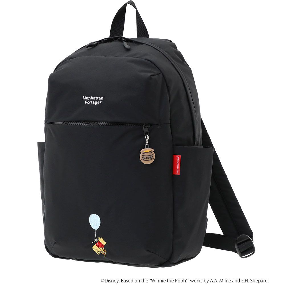 送料無料 バックパック メンズ レディース AW 秋冬 新作 秋新作 冬新作 人気 流行 定番 2025 マンハッタンポーテージ Manhattan Portage ディズニー Disney 15L MP-2286-BP-TS-PH25 バッグ リュック リミテッド くまのプーさん PCスリーブ A4 軽量 通学 小さめ 軽い 黒 Manhattan Portage（マンハッタンポーテージ） バックパック 15L