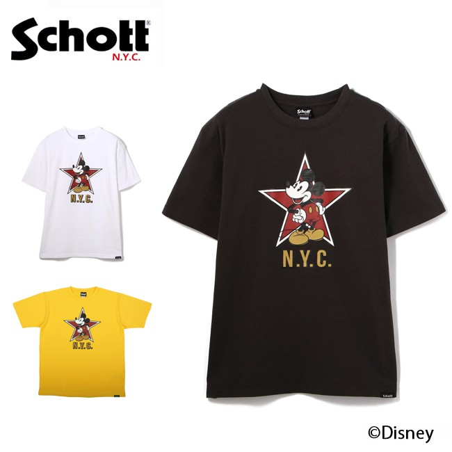 Schott Disney T Shirt N Y C ショット ディズニーtシャツニューヨークシティー Tシャツ 半袖 ミッキー アウトドア メール便 代引不可 Snb Shop 通販 Paypayモール