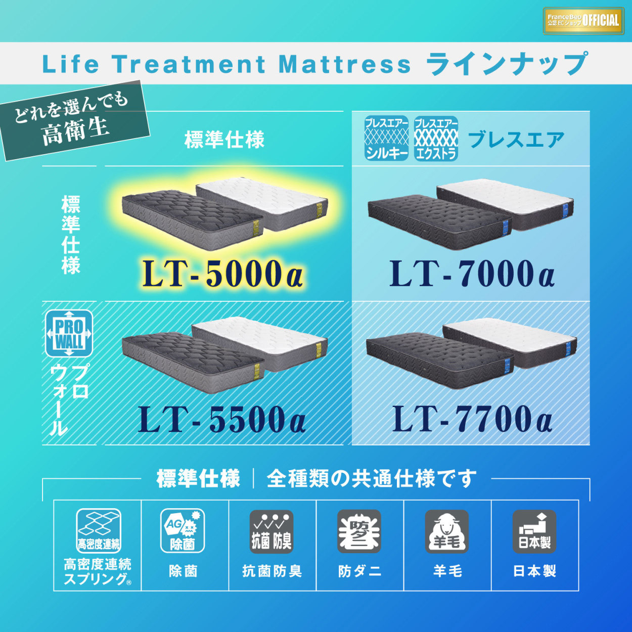 フランスベッド（FRANCEBED） 【正規品】 マットレス S シングル LT