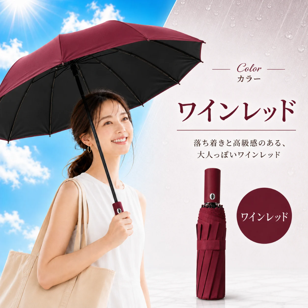 折りたたみ傘 軽量 大きい 晴雨兼用 自動開閉 風に強い 折り畳み傘