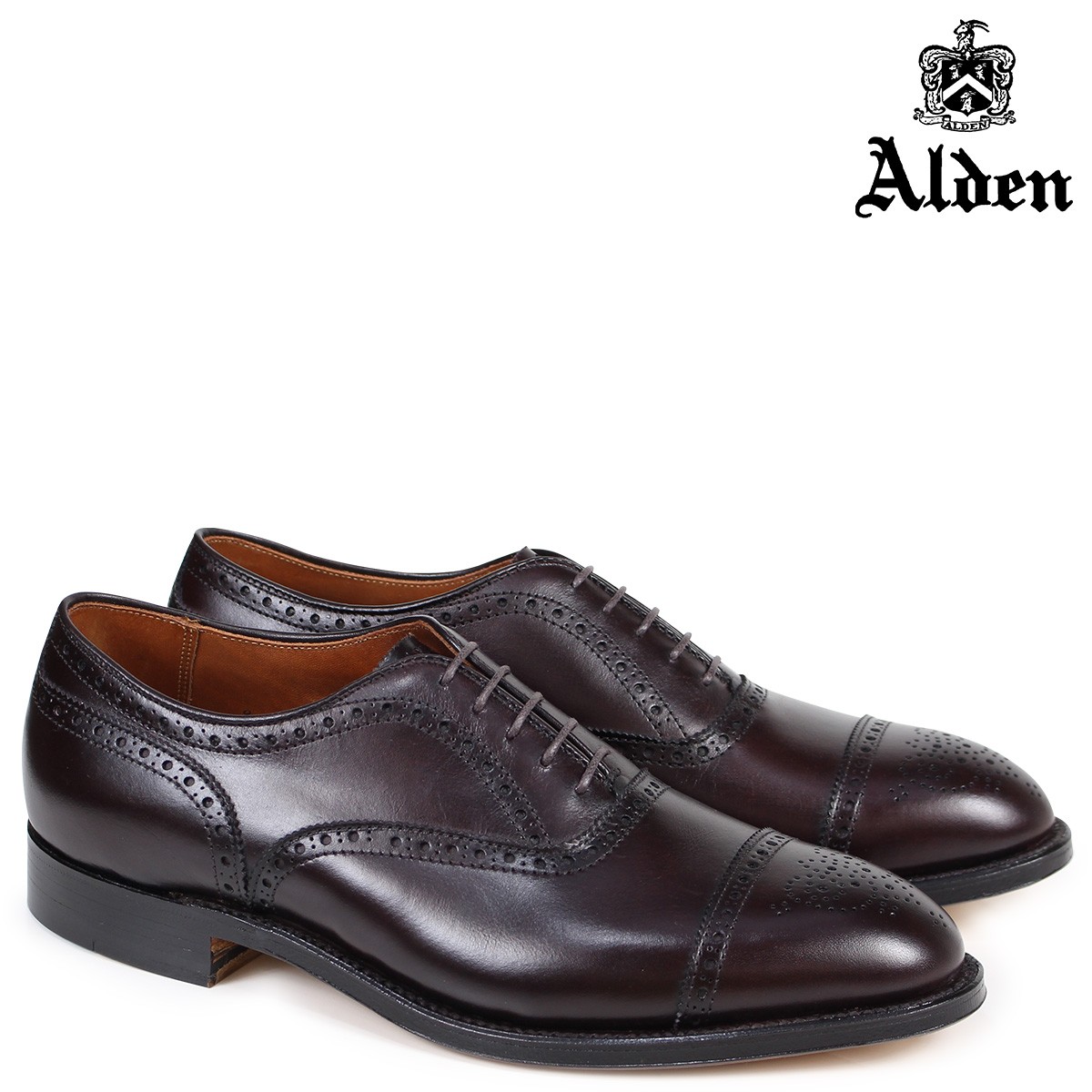 ALDEN オールデン オックスフォード シューズ メンズ MEDALLION TIP BAL OXFORD Dワイズ 908