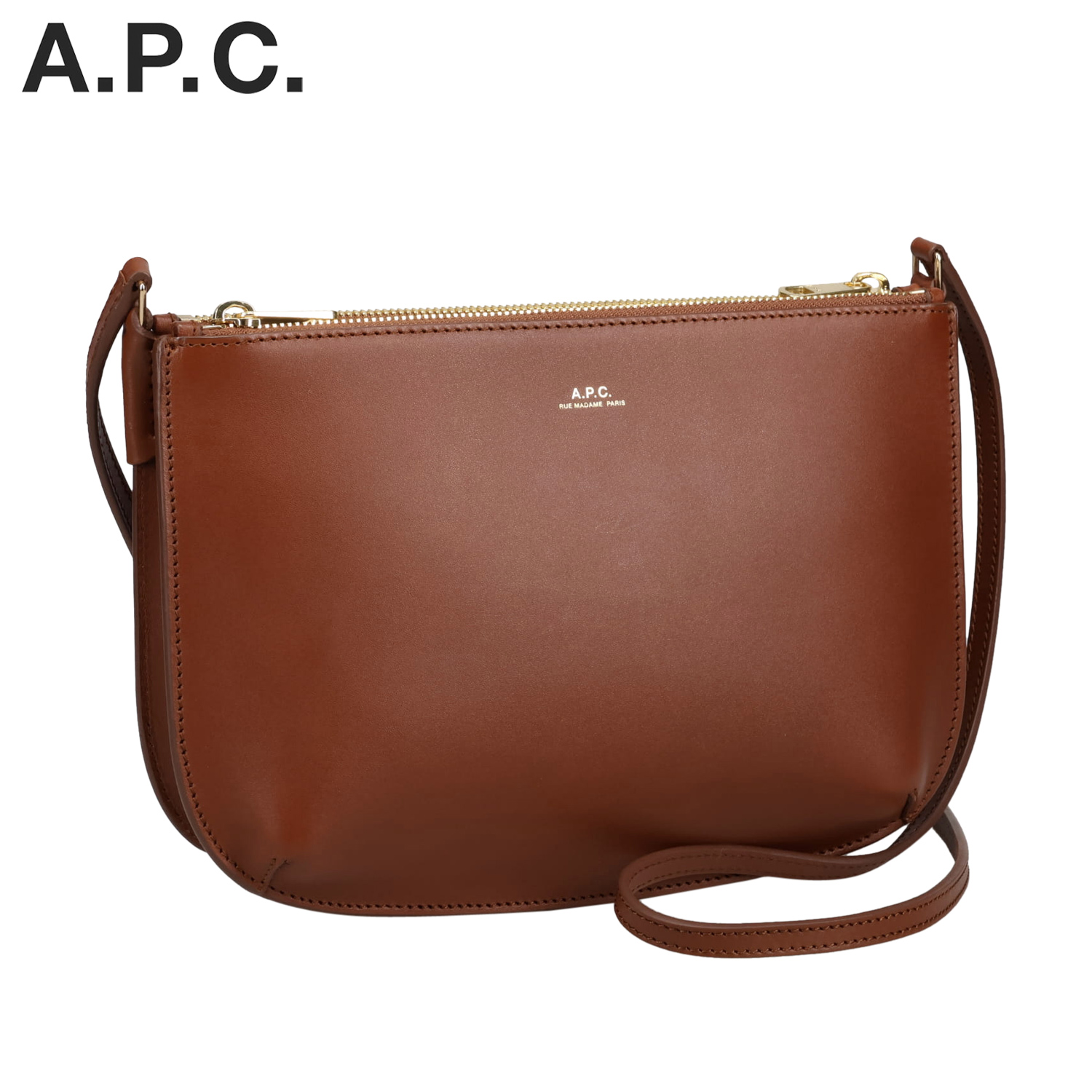A.P.C. アーペーセー ショルダーバッグ サラ レディース 斜めがけ 軽量 SARAH BAG ブラウン PXAWV F61404 A.P.C.（アーペーセー） ショルダーバッグ サラ レディース 斜めがけ