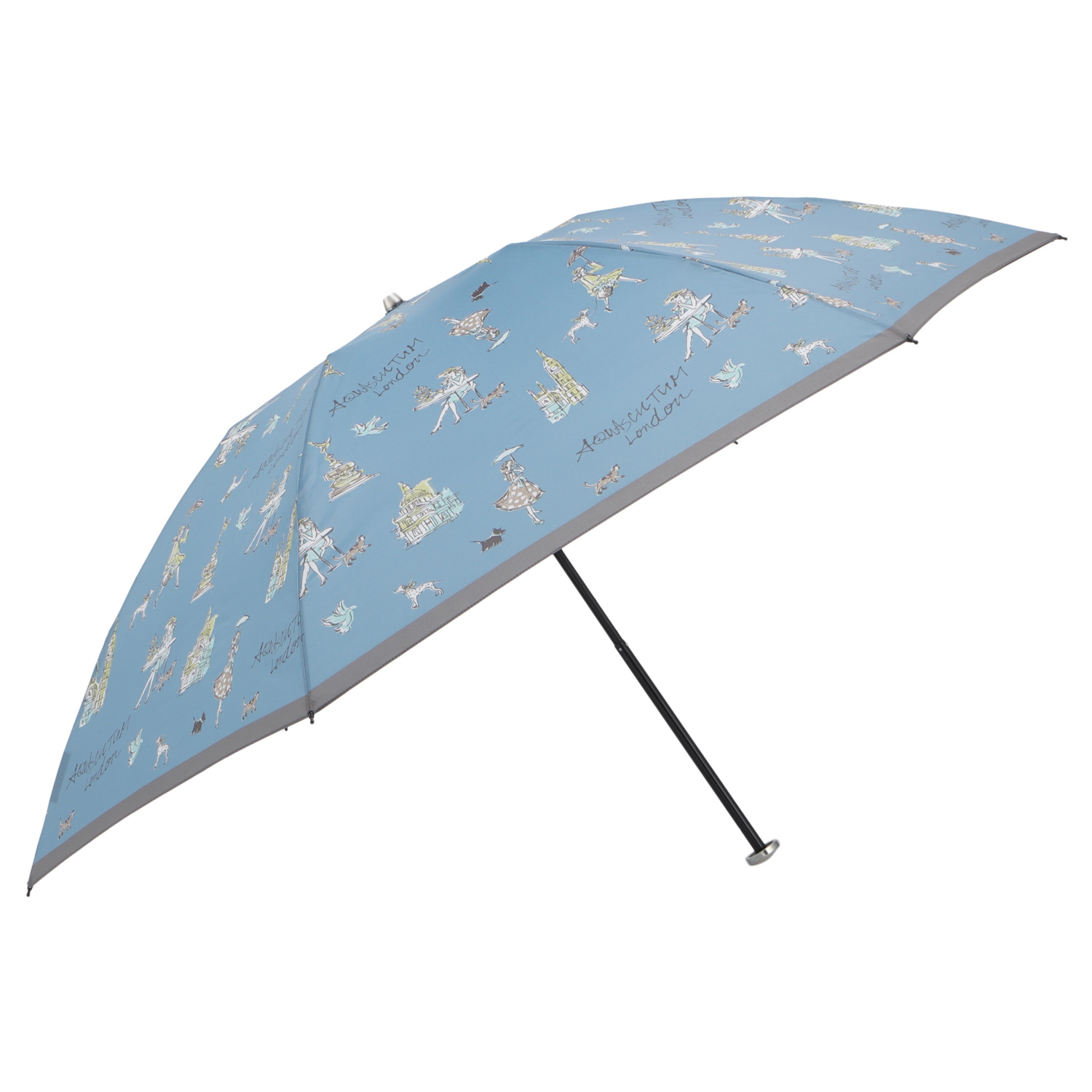 Aquascutum（アクアスキュータム） 折りたたみ傘 雨傘 ガールプリント
