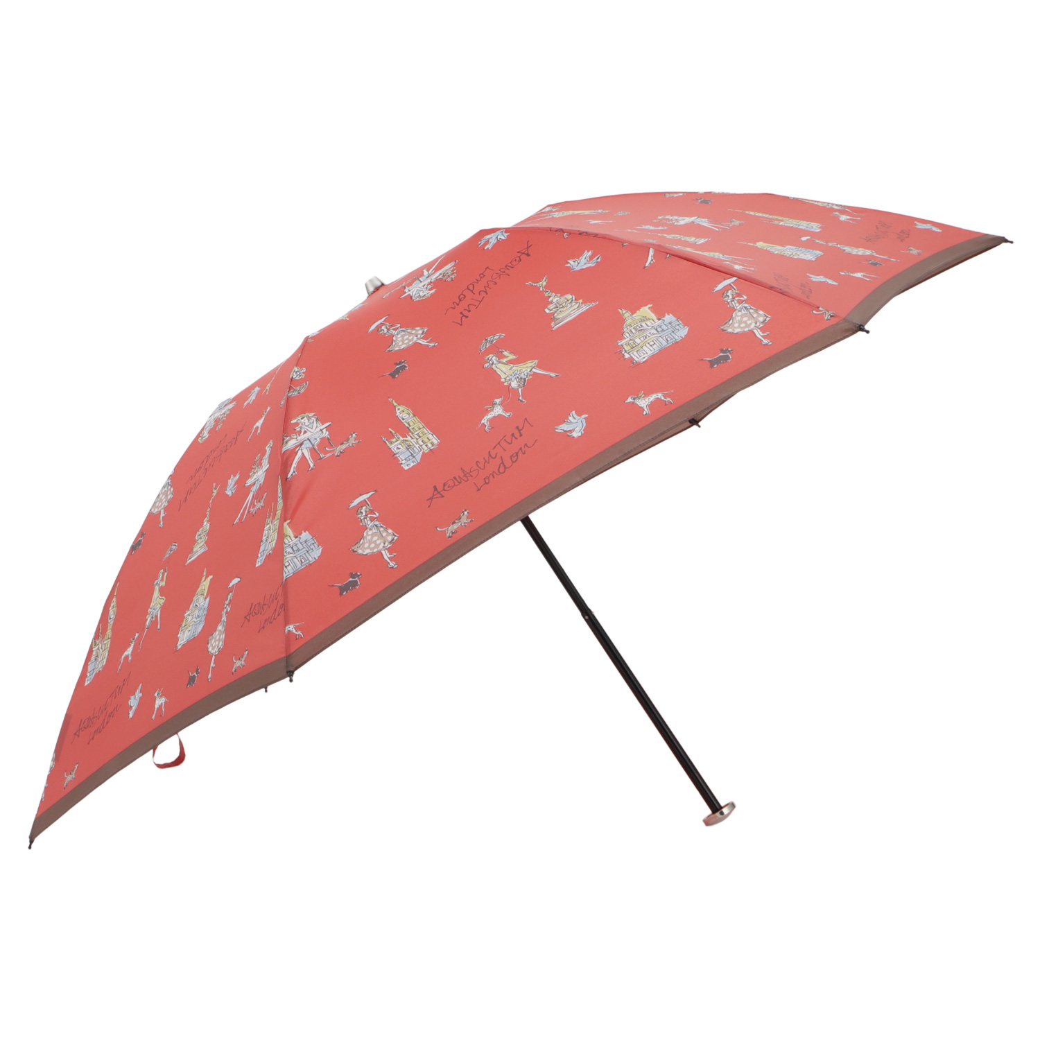 Aquascutum（アクアスキュータム） 折りたたみ傘 雨傘 ガールプリント